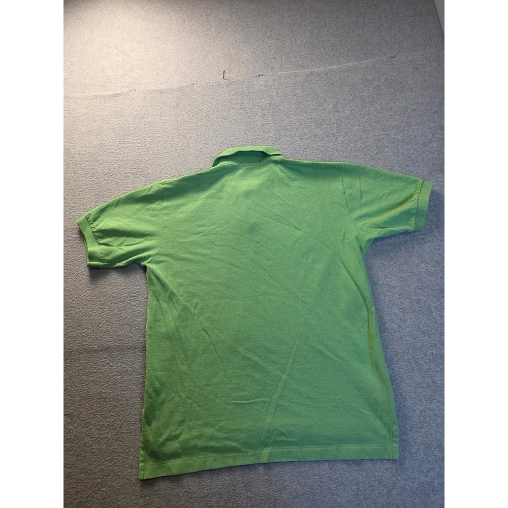 Polo Ralph Lauren Mens‎ Lime Green Short Sleeve Pique Polo Shirt Size Medium